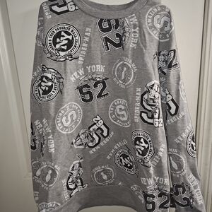 Vintage-Style Marvel Spider-Man All-Over Print Crewneck Sweatshirt – Gray